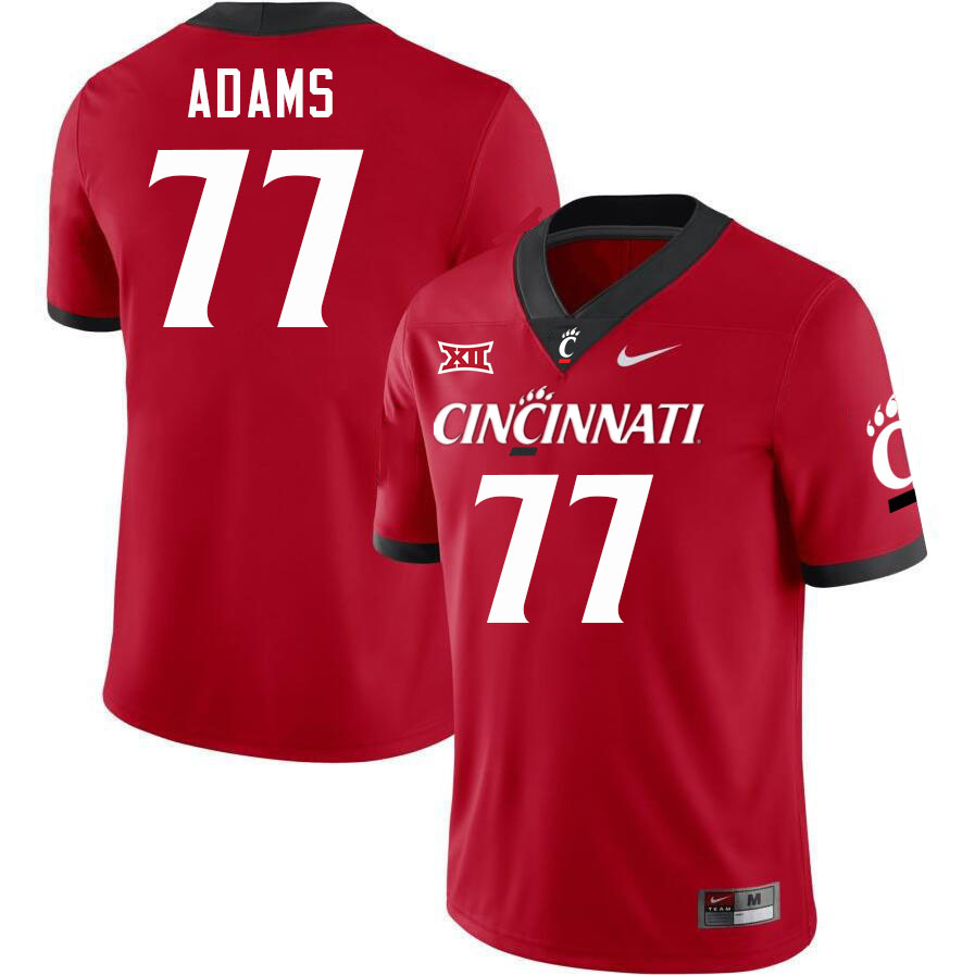 Cincinnati Bearcats #77 Harris Adams College Football Jerseys Stitched-Red